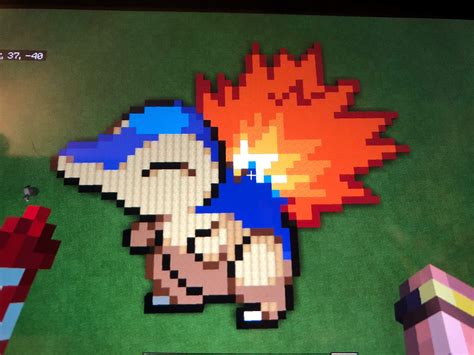 Cyndaquil Pixel Art In Minecraft Pokémon Amino