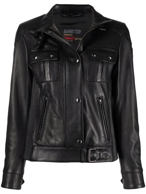 Belstaff Gangster Leather Jacket In Schwarz Modesens