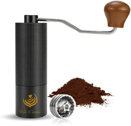 Via Crema Manual Coffee Bean Grinder With Adjustable Settings