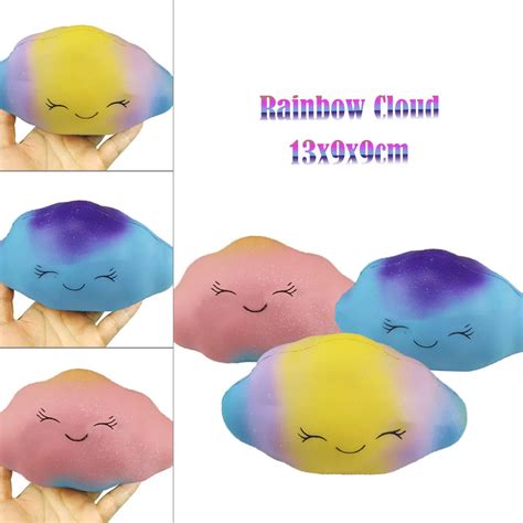 3cm Rainbow Cloud Cute Squishy Slow Rising Jumbo Scented Soft Squeeze