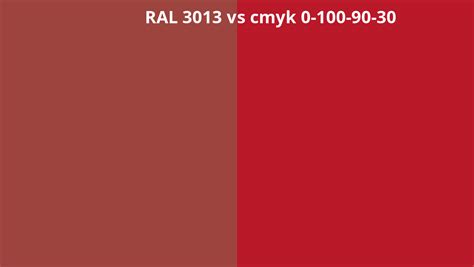 Ral 3013 Vs Cmyk 0 100 90 30 Ral Colour Chart Uk