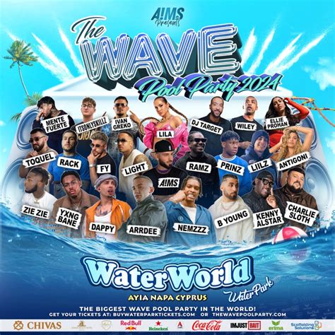 The Wave Pool Party Ayia Napa Event Concert Festival 2024 Full Line Up