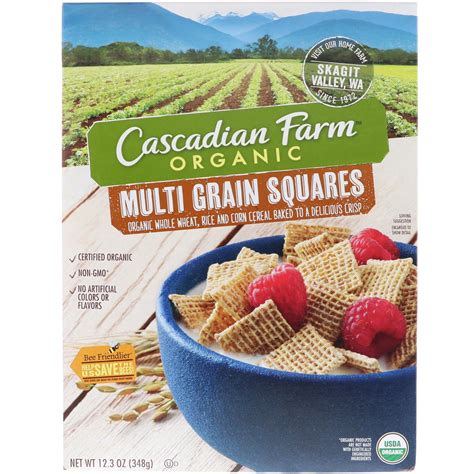 Cascadian Farm Organic Multi Grain Squares Cereal Oz Walmart