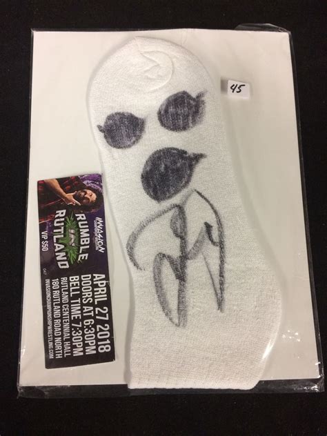 Signed Mr. Socko Mick Foley Mankind Sock (WWF/ WWE)