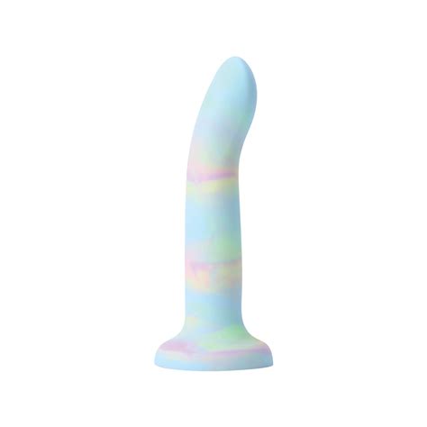 Nobü Rainbow DG25 Large Dildo with Suction Cup Blue Tie Dye