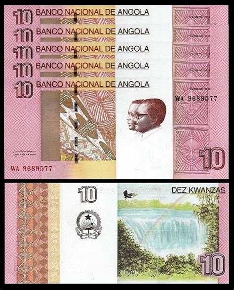 Angola Kwanzas Unc Consecutive Pcs Lot P New