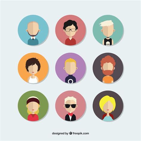 Pack De Avatares De Personas En Dise O Plano Vector Gratis