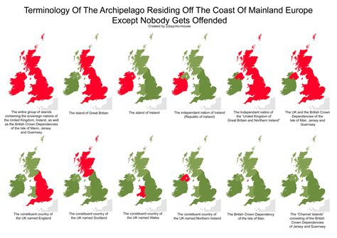 Guide to the Uk and Ireland. Except nobody gets offended. Made by me. : r/MapPorn