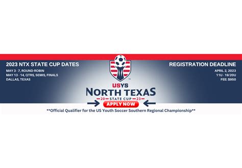 2023 State Cup - Registration Open - General News - News | Texas - North