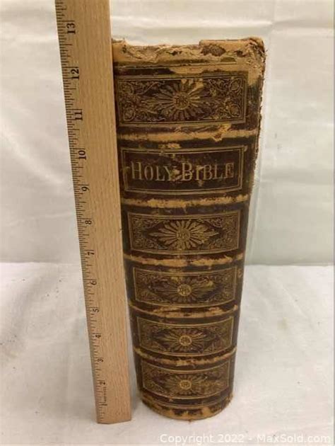 Antique Catholic Bible Leather Illustrated 3916059848