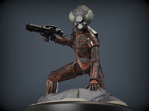 4 LOM Droid Bounty Hunter From Star Wars 3D Model 3D Printable CGTrader