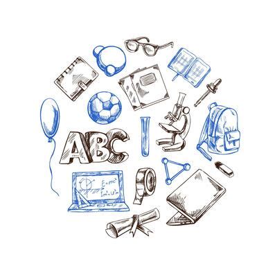 school circle vector art icons  graphics