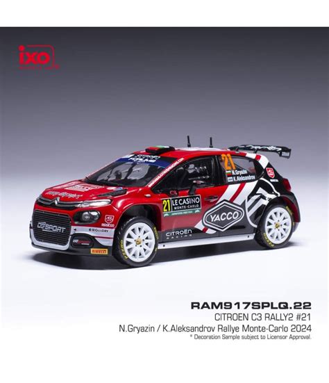 My Models Citroën C3 Rally2 Gryazin Monte Carlo 2024 Ixo 1 43