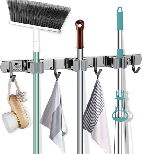 Goowin Broom Holder Wall Mount Mop And Broom Holder Heavy Duty