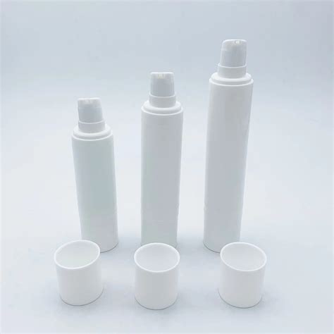 New Design Plastic White Dual Chamber Serum Airless Pump Head Cosmetic