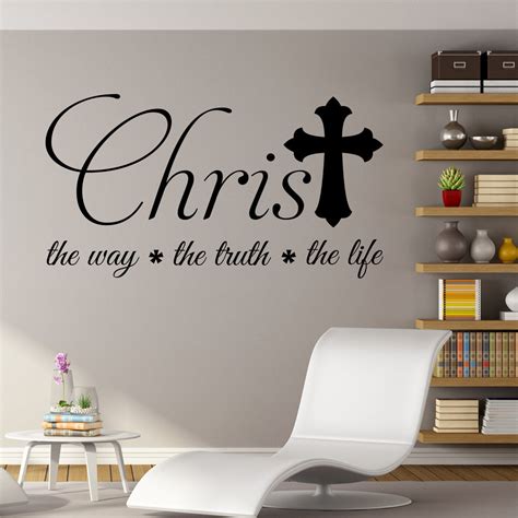 Christ The Life Religious Decals Vinyl Wall Lettering