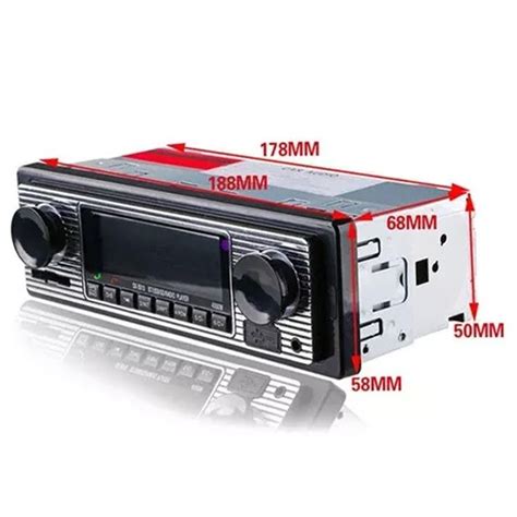 Rádio Vintage Retro Bluetooth Usb Carro Fusca Opala Antigo Enfeit Car