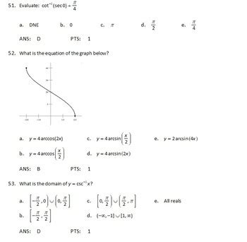 Pre Calculus Trig Inverses Test Bank Examview Tpt