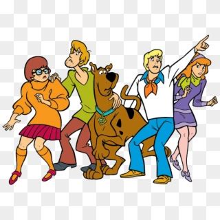 Scooby Doo Gang And Mystery Machine , Png Download - Scooby Doo Shaggy Velma Daphne Fred ...