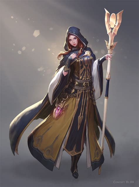 Artstation Personal Concept Cleric Heewon Kang Female Character