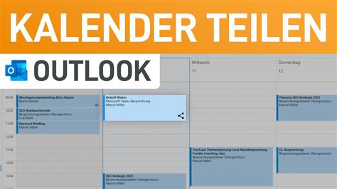 Outlook Kalender Freigeben Termine Mit Kollegen Familie Teilen