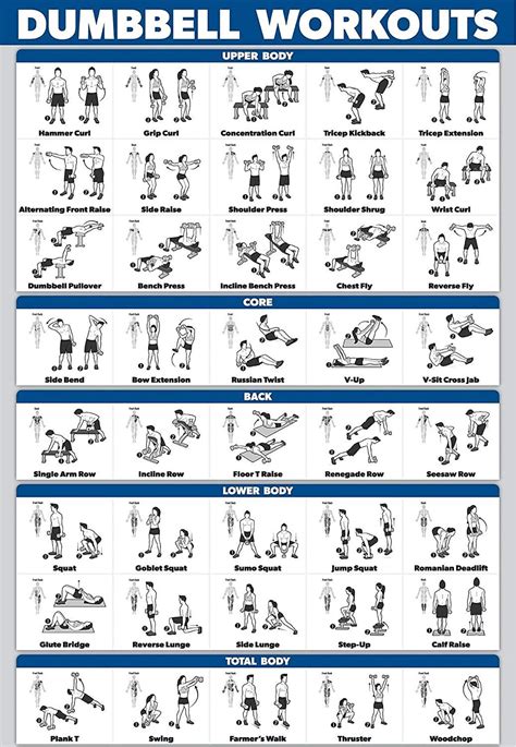 Printable Dumbbell Workout Poster Printable Jd