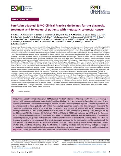 Pdf Pan Asian Adapted Esmo Clinical Practice Guidelines For The Diagnosis Treatment And