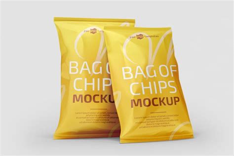 Free Psd Bag Of Chips Mockup Template Mockup Template Free Mockup