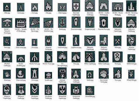Skyrim Map Symbols Legend Printable - Free Printable Templates