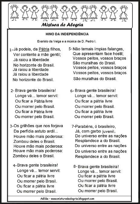 Hino da independência Hino nacional brasileiro Hino do