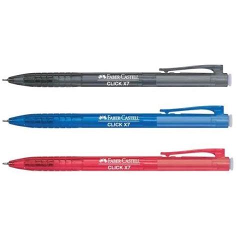 Faber Castell Click X F Mm Ball Point Pen Black Blue Red U