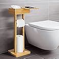 Amazon Bamboo Toilet Paper Holder Stand In Free Standing