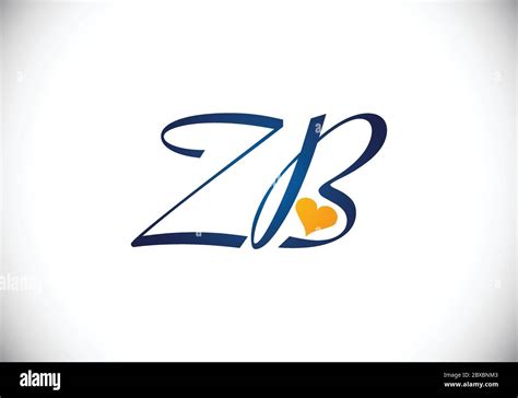 Initial Monogram Letter Z B Logo Design Vector Template Graphic