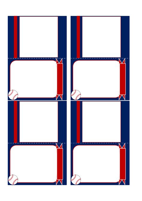 Colored Baseball Card Template Free Download