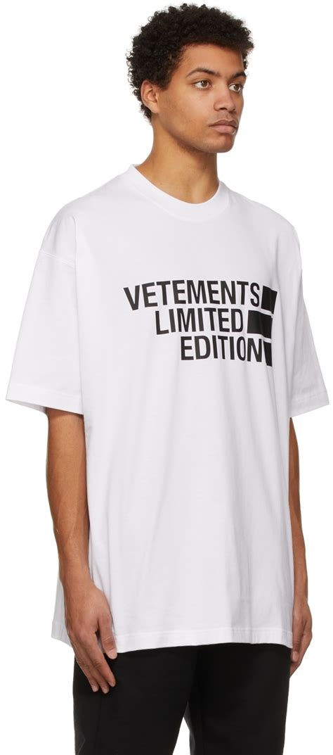 Vetements White Limited Edition Logo T Shirt Vetements