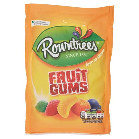 Rowntrees Fruit Gums Sweets Sharing Bag 150 G Pack Of 8