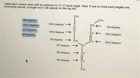 Solved Label each carbon atom with its optimum C-C-C bond | Chegg.com