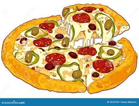 Pizza Vector Version Stock Illustrations Pizza Vector Version