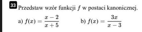 Przedstaw Wz R Funkcji F W Postaci Kanonicznej Prosz R Wnie O Proces