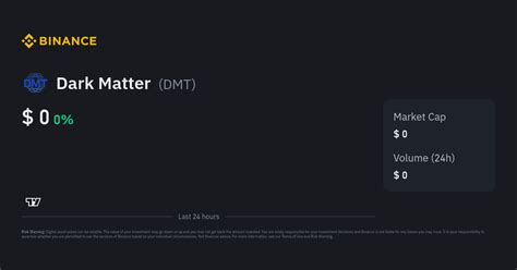 Dark Matter Price Dmt Price Index Live Chart And Usd Converter Binance