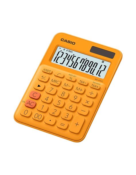 Casio Calculatrice De Bureau Chiffres Orange Ms Uc Rg S Ec