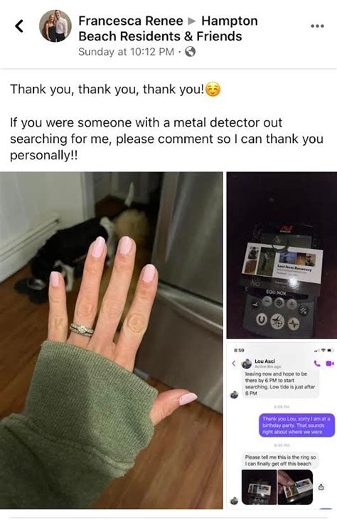 Metal Detector Enthusiast Finds Woman S Lost Wedding Ring At Nh Beach