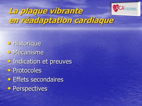 PPT La plaque vibrante en réadaptation cardiaque PowerPoint