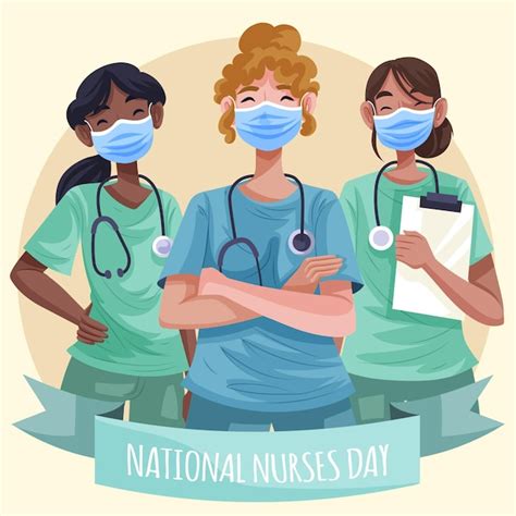 Free Vector Detailed National Nurses Day Illustration