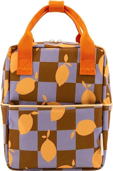 Sticky Lemon Backpack Boekentas Small Farmhouse Lemons Checkerboard