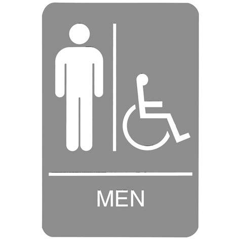 Ada Compliant Wheelchair Accessible Unisex Restroom Sign Black