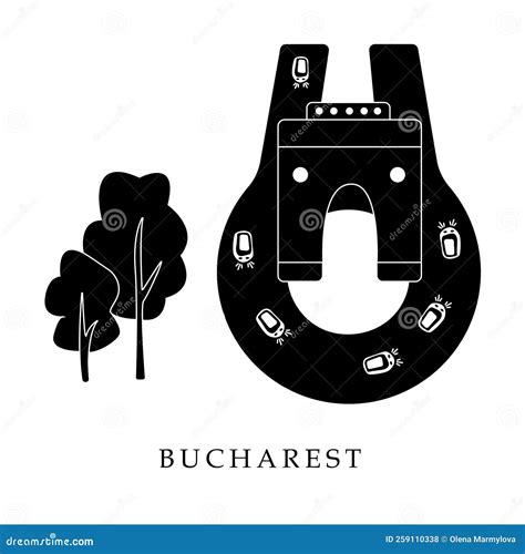 European Capitals, Bucharest Stock Vector - Illustration of tourism ...