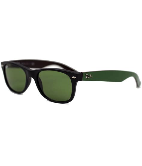 Ray Ban New Wayfarer Retro Mod 2 Tone Sunglasses Blackgreen