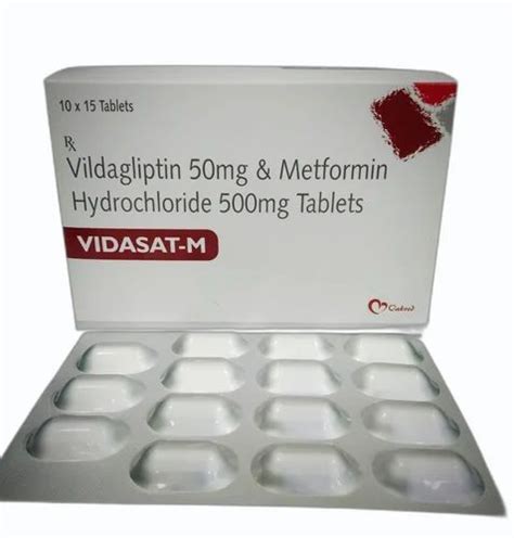 Vildagliptin 50mg And Metformin Hydrochloride 500 Mg Packaging Size 10 15 Tablets At Rs 1152 Box