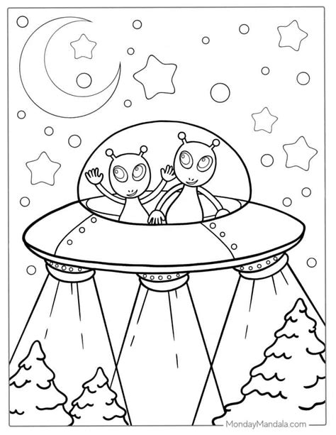 Free Alien Coloring Pages